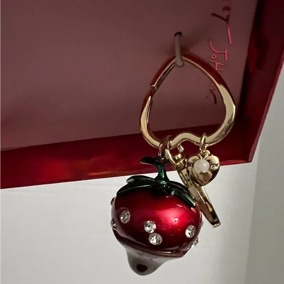 Betsey Johnson Red Strawberry Key Chain - Picture 9 of 16